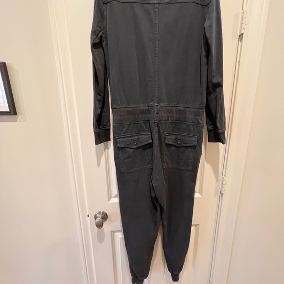James Perse Mixed Media Utility Jumpsuit, Black, James Perse Size 1, NWT - Picture 4 of 16